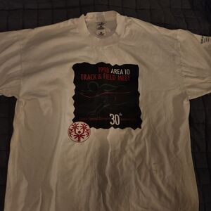 1998 Area 10 Track & Field Meet White Graphic Tee - Special Olympics